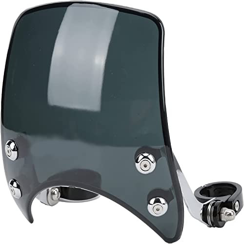 Motorcycle Wind Deflector,Motorbike Windshield Wind Deflector Fairing 180° Adjustable Motorcycle Flyscreen Windshield Motorbike Accessories for 1.5-1.6in Front Fork(A)