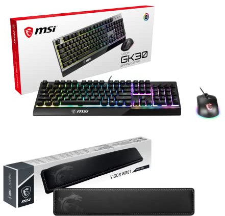 MSI Vigor GK30 Combo DE + Vigor WR01 Gaming Handgelenkauflage