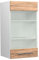Vicco Küchenglasschrank Fame-Line, Glashängeschrank, Goldkraft Eiche/Weiß, 40 cm
