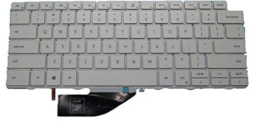 RTDPART Laptop Keyboard For DELL XPS 13 7390 9310 2-in-1 English US White With Backlit New