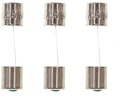 HUABAN 25 Stück F2.5AL250V 2.5A 2.5 Amp 250V 5 * 20mm Flinke Glassicherung