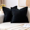 MIULEE 2er Set Kordsamt Kissenbezüge Samtkissen Weich Dekokissen Dekorativ Kissenbezug Modern Kissenhülle Sofakissen Zierkissen Couchkissen für Wohnzimmer Schlafzimmer Schwarz 40x40 cm
