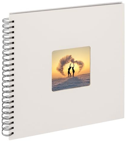 walther design Fotoalbum chamois 30 x 30 cm Spiralalbum mit Cover-Ausstanzung, Fun SA-110-W