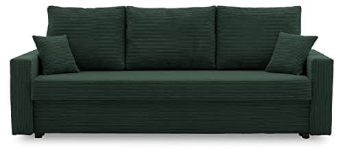Couch Aikido I 223x90 - mit schlaffunktion - Farben zur Auswahl - modernen Couch - mit Bettkasten - Moderner Cordstoff - Stoff POSO (POSO 014)
