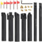 21 Pezzi Utensili per Tornio Metallo, 12mm Utensili Tornio Inserti Tornio Bar Alesatore Kit con 7 Utensile Tornio e T8 Chiave Inglese