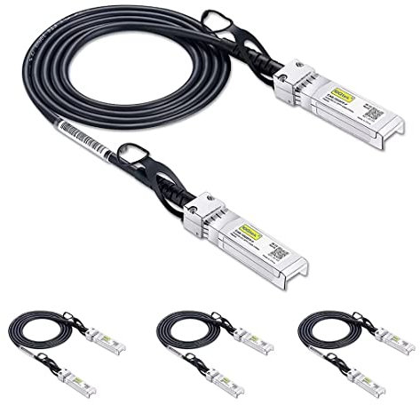 10Gtek [4 Stück] Ubiquiti UniFi SFP+ Kabel 1-Meter(3.3ft), 10GBASE-CU SFP+ Direct Attach Copper(DAC) Twinax Kabel, Passiv