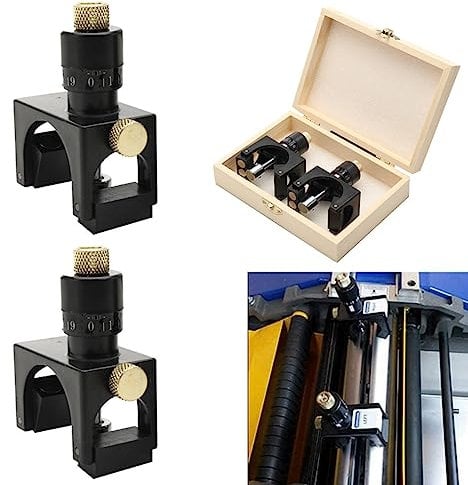 QAVODB Hobelmesser Einstelllehre,Zinkenschablone Einstelllehre für Hobelmesser,Magnetische Hobelklinge Einstellung Jig Gauge Setter Holzbearbeitung Swerkzeug (2 Stück)