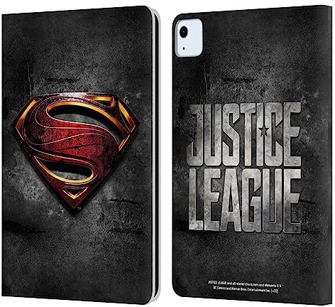 Head Case Designs Offizielle Justice League Movie Man of Steel Superman Logo Kunst Leder Brieftaschen Handyhülle Hülle Huelle kompatibel mit Apple iPad Air 2020/2022