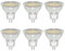 Caldarax Paquete de 6 Focos LED 3W MR11 GU4 12V 24V, 35mm*35mm, Luz Neutra 4000K, Equivalente a Lámpara Halógena de 30W, 300LM, Haz de 120°, con Vidrio Protector Transparente, No Regulable
