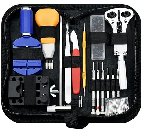 147 Stück Uhrenreparatur-Werkzeugsatz-Set Federsteg-Werkzeugsatz Uhrenverbindungsstift-Werkzeug Rückenöffner-Entferner Uhrenwartungs-Kits