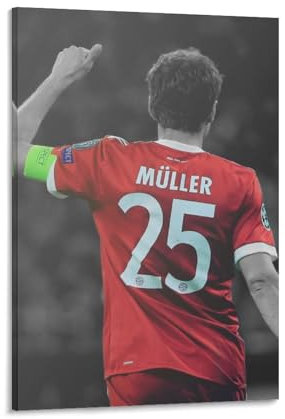Fußball-Superstar Thomas Muller Poster (32) Leinwand Wandkunst Poster Dekorativ Modern Home Print Bild Kunstwerke Poster 20 x 30 cm