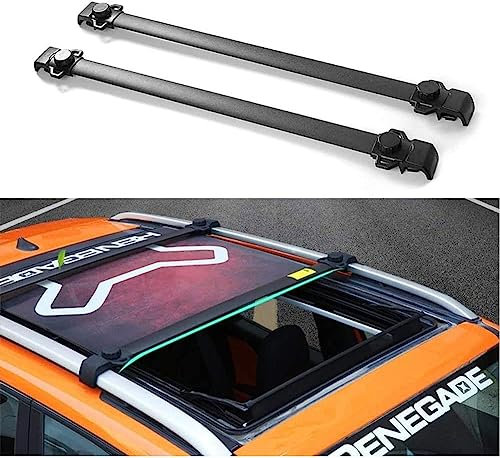 Dachträger Dachgepäckträger für Jeep Renegade 2015-2018, Verstellbare geschlossene Seitenschiene Aluminium Fahrradträger Dachboxen