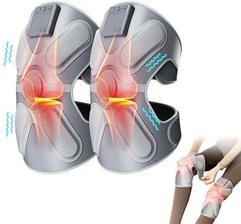 SKG Kniemassagegerät mit Wärme und Vibration, Geschenke für Vater, schnurlos, beheizte Kniebandage zur Linderung von Knieschmerzen, tragbares Kniemassagegerät für Gelenkschmerzen, Geschenke für Väter