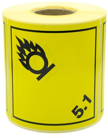MD Labels 500 Gefahrgutetiketten Klasse 5.1 Entzündende (oxidierende) Stoffe
