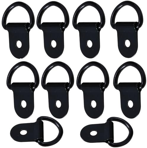 LiJuanWang Anillo de Amarre D,10 Piezas Anillo de Montaje en V,36x25 mm,Anillo en D Anilla de Amarre de Acero Inoxidable,Gancho de Anillo D de Amarre Anillo,para Coches Kayak y Remolques