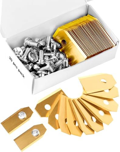 A aBlumen 30 PCS Mähroboter Ersatzmesser für Husqvarna Automower Gardena Mähroboter Yard Force Rasenmäher - Universal Ersatzklingen für Gardena Mähroboter Titan Messer Klingen