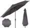 ZealWe Garden Parasol 3m Umbrella Outdoor Sun Shade with Tilt Crank Handle and 8 Ribs for Patio Beach Pool Lawn Backyard Deck, Grey