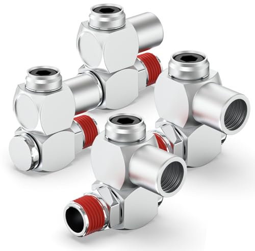 ERGAOBOY 4 pièces 1/4 BSP articulation rotative à 360 degrés, raccords pneumatiques, accessoires pour outils pneumatiques