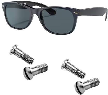 Vis de rechange pour lunettes de soleil RB2132 RB4165 RB4371 (lot de 4), tournevis (argent)