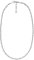 Fossil Collier Heritage en laiton argenté Pour Femme, JA7243040, Longueur : 405 mm + 50 mm, largeur : 3,8 mm, laiton, ce N'est pas UNE Pierre précieuse, Length: 405mm+50mm, Width: 3.8mm, Laiton, Pas