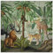 ARTland Wanddeko Glasbilder Wandbild Glas Bild 50x50 cm Exotische Pflanzen Tiere Dschungel Afrikas Vintage Zoo U5GW