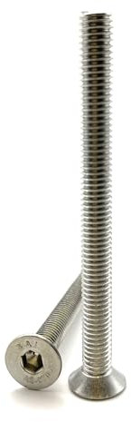 Vis INOX M6x70 mm tête fraisée BTR Ø 6x70 mm | Vis M6 x 70mm FHC à 6 pans creux (clé allen) | Acier Inoxydable A2-70 (V2A/304) | ISO 10642 / DIN 7991 : LOT DE 5 Pcs - ProRaje