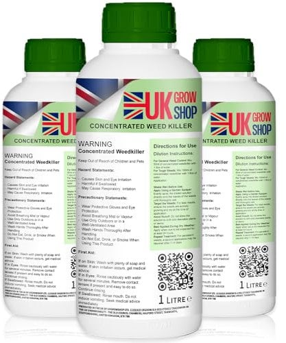 UltraStrong Glyphosate Weedkiller Concentrate | 360g/L Formula | Kills Weeds and Roots Permanently | Effective on Tough Weeds, 1 Litre, 5 Litre, 10 Litre Not For Use on Lawns. (1 Litre)