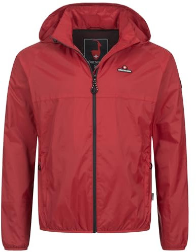 Höhenhorn Rigi Veste de pluie à capuche pour homme, rouge, L