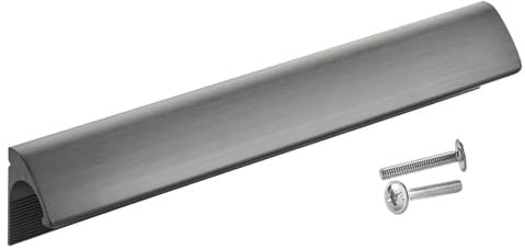 SOTECH Griffleiste Blackline ELEGANCE Alu BA 160 mm schwarz matt eloxiert | L: 180 mm Küchengriff deckt alte Bohrlöcher ab