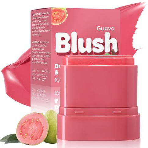 Blush Stick Blushers for Cheeks Make Up, Pink Blusher Liquid Blush, Cream Jelly Blush, Long Lasting Highly Pigmented Natural Korean Makeup for Women, Suitable for All Skin Tones