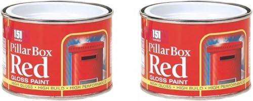 MIXEL 151 Coatings Pillar Box Red Gloss Paint, High Gloss, Non-Drip Gloss Paints, Hard Drying, Long-Lasting, Indoor And Outdoor Use, 180ml (Pack of 2)