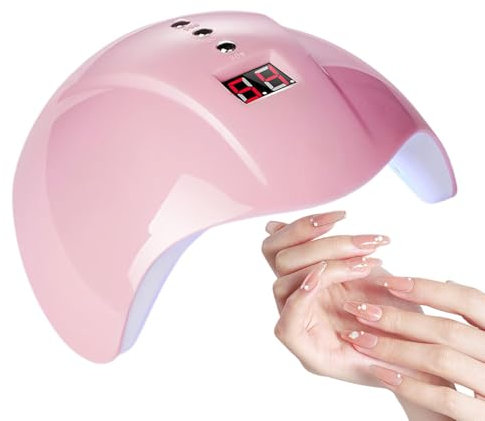 Uv Lamp Gel Nails, Led Lamp 36w, Uv Light with 4 Timers, Professional Fast Curing, 17x16x7cm, Portable Toenail Dryer, Ideal Nail Beauty Accessories for Resin