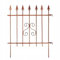 Kapaga – Gartenzaun Metall 81x95 cm Rostfarben – Zierzaun, Rasenkante, Beeteinfassung, Stecksystem, Metallzaun, Dekorativer Gartenzaun, Palisade, Zaunelement Modern, Beetzaun