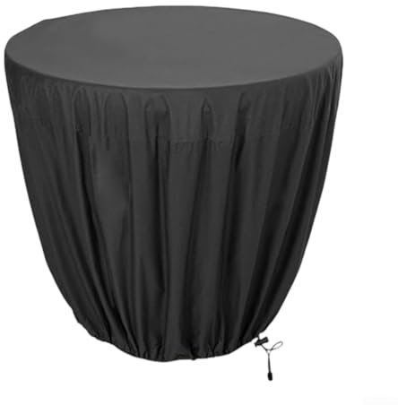 Jotekonoby Gartenbrunnenabdeckung, wasserdichte Schutzschild, Vogeltränken-Schutzhülle für den Außenbereich, Gartenbrunnenstatue, Wasserspiele (schwarz 89 x 61 cm)