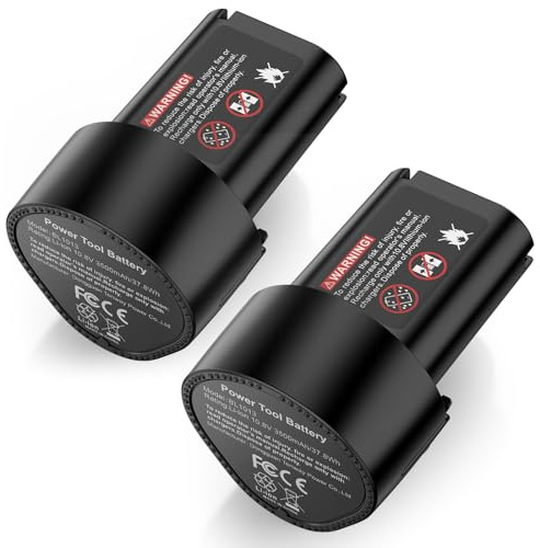 ASUNCELL Lot de 2 batteries de rechange BL1013 3,5 Ah 10,8 V pour Makita 10,8 V lithium-ion BL1014 DF030D DF330D LCT203W TD090D Compatible avec batterie Makita 194550-6 194551-4 195332-9 ber ber