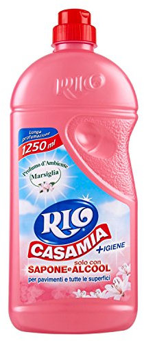 Rio - Casamia, Detergente con Sapone e Alcool per Pavimenti e Tutte le Superfici , 1.25 l - [confezione da 9]