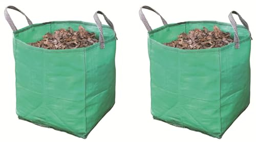 120L Garden Waste Bag - Pack of 2 – Heavy Duty Reusable Garden Bags, Pop Up Garden Waste Sack with Handles, Waterproof Yard Leaf Bag for Grass, Leaves & Garden Rubbish