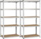Yaheetech 2 x Etagères de Rangement 5 Tablettes 180 x 90 x 40 cm Garage/Atelier/Salon Charge Lourde Rayonnage Métal Galvanisé Clipsable Résistant 875 kg