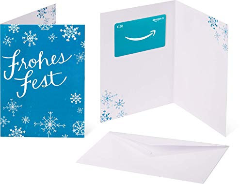 Amazon.de Geschenkkarte in Grußkarte - 20 EUR (Weihnachtliche Schneeflocken)