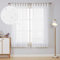 Deconovo Voile Vorhänge Schlaufenschal Transparent Gardinen mit Schlaufen Wohnzimmer, 175x140 cm(HöhexBreite), Weiß, 2er Set