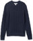 Amazon Essentials Men's Long-Sleeve 100% Cotton Fisherman Cable Crewneck Jumper, Navy, XXL