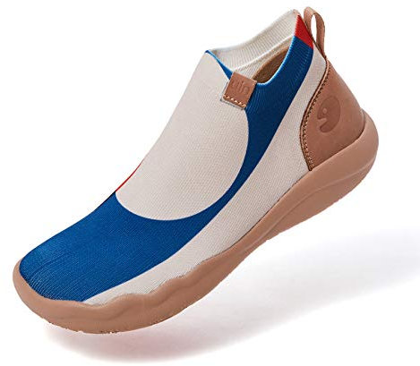 UIN Full Moon Damen Leicht Sneakers Loafer Schuhe Wanderschuhe Bemalte Slip On Schuhe Gemütlich Reise Schuhe Gestrickt(38)