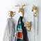 ZYCW Appendi Abiti da Muro Moderni, Decorativi da Parete Testa di Animale Resina Oro Mensole da Muro Design Attaccapanni per Giacche, Sciarpe, Borse, Zaini, Asciugamani (Gold,Collocation)
