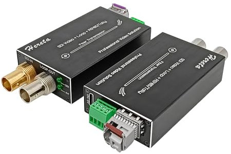 Mini 3G-SDI Video Extender mit SDI-Loop-Ausgang 1080P 3G-SDI Faserwandler Verlängerung von Entfernungen bis zu 20 km über Single Mode optischer Transceiver mit Tally oder Reverse RS485
