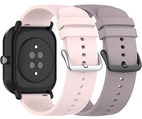 CyuCyu Ersatzarmband Kompatibel mit Amazfit GTS/GTS 2/GTS 2 Mini/GTS 2e/GTS 3/Bip U Pro/Bip U/Bip S/Bip Lite/Bip S Lite/GTR 42MM, 20mm Sport Armband Silikonarmband Uhrenarmband