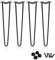 Ansobea Hairpin Legs tischbeine Metall schwarz Tischkufen Haarnadel Tischbein 12 mm, Hairpin Legs aus Stahl, 2-Stange Bein, 40 cm 4 Stück