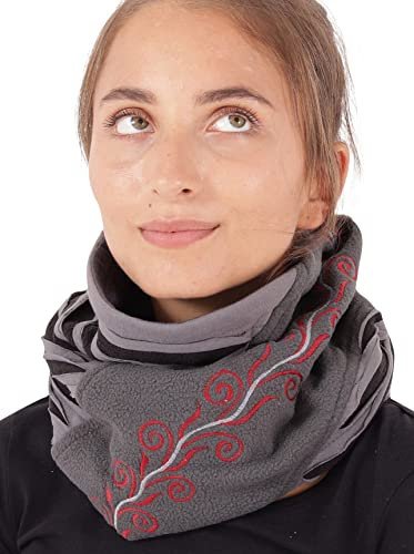 PUREWONDER Damen Schal Schlauchschal Rundschal Loop Fleece lp26 Grau