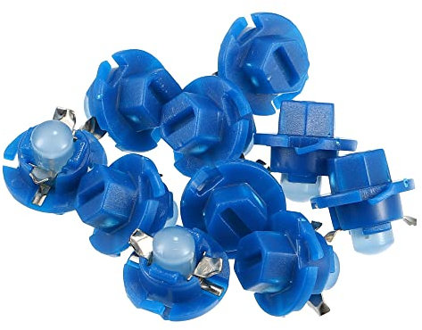 X AUTOHAUX 10pcs DC 12V T5 B8.4D Voiture LED Tableau Bord Clair Bleu