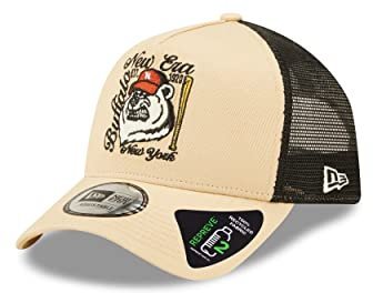 New Era Verstellbar Kappe Buffalo Beige Snaback New York Established 1920 A-Frame Trucker Cap - One-Size