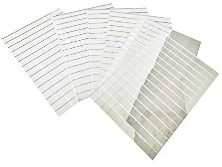 6 Sheets x 150pcs Self Adhesive Back Mirror Mosaic,Tile Mirror,Glass Mirror Tiles, DIY Craft Decoration (10x10mm, Silver)